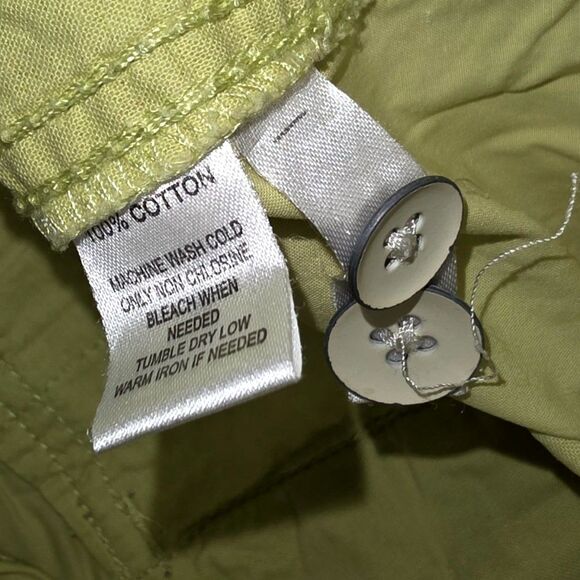 LOFT Marisa Cargo Capri Pants in Summer Yellow/Chartreuse Size 0 - Picture 5 of 8